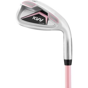 KVV Junior Golf Club Set for Kids, Right Handed Driver, Iron, Putter, White and Pink, Ages 3-12, Perfect for Young Golfers(Ages:3-5 Pink)