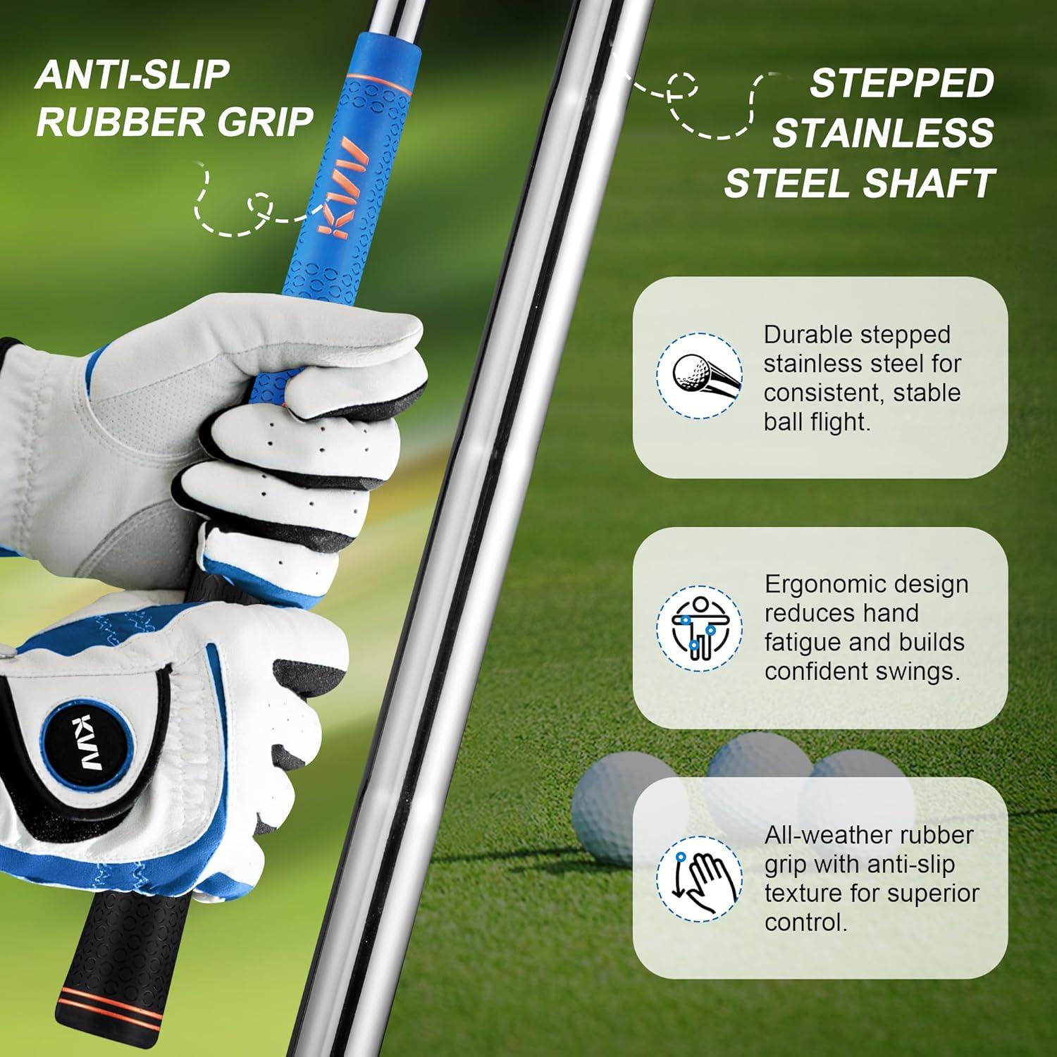 imageKVV Premium Golf Wedges with Ionized Blue PVD Finish 525660 Degree Individual 3Wedge Golf SetRightHanded CNC Milled Face Wedge Set for Men amp Women56 Degree