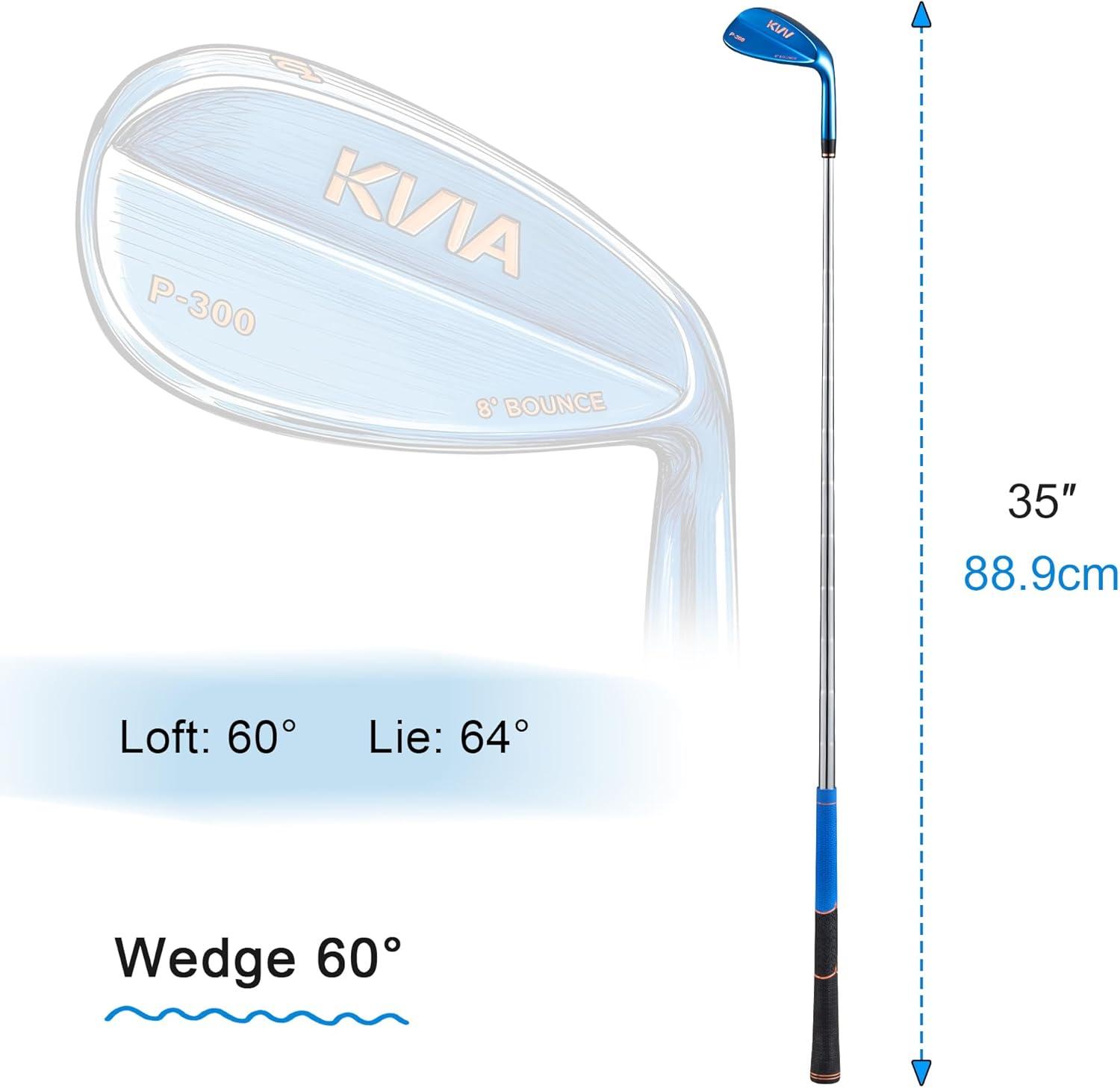 imageKVV Premium Golf Wedges with Ionized Blue PVD Finish 525660 Degree Individual 3Wedge Golf SetRightHanded CNC Milled Face Wedge Set for Men amp Women60 Degree