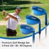 KVV Premium Golf Wedges with Ionized Blue PVD Finish – 52/56/60 Degree Individual/ 3-Wedge Golf Set-Right-Handed, CNC Milled Face, Wedge Set for Men & Women(60  56  52 Degree Set)