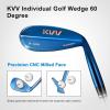KVV Premium Golf Wedges with Ionized Blue PVD Finish – 52/56/60 Degree Individual/ 3-Wedge Golf Set-Right-Handed, CNC Milled Face, Wedge Set for Men & Women(60 Degree)
