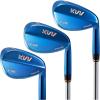 KVV Premium Golf Wedges with Ionized Blue PVD Finish – 52/56/60 Degree Individual/ 3-Wedge Golf Set-Right-Handed, CNC Milled Face, Wedge Set for Men & Women(60  56  52 Degree Set)