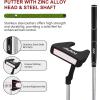 KVV Men’s Essential 7-Piece Left-Handed Golf Club Set, Driver, Hybrid, 7/9/P/S Irons & Putter