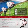 KVV Men’s Essential 7-Piece Left-Handed Golf Club Set, Driver, Hybrid, 7/9/P/S Irons & Putter