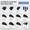 KVV Men’s Right Handed Premium Golf Set, 45″ Titanium Driver, Fits 5’7″–6’2″, Bag Not Included