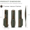 KVV Vintage PU Leather Golf Sunday Bag, Portable Golf Club Carry Bag with 2-Way Divider(Green & Brown)
