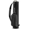 KVV Vintage PU Leather Golf Sunday Bag, Portable Golf Club Carry Bag with 2-Way Divider(Black & Gray)